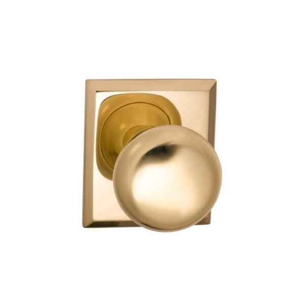 Omnia Knob Rectangular Rose Pass Knob 2-3/4" BS T Strike Bright Brass 458 458RT/234T.PA3 - main