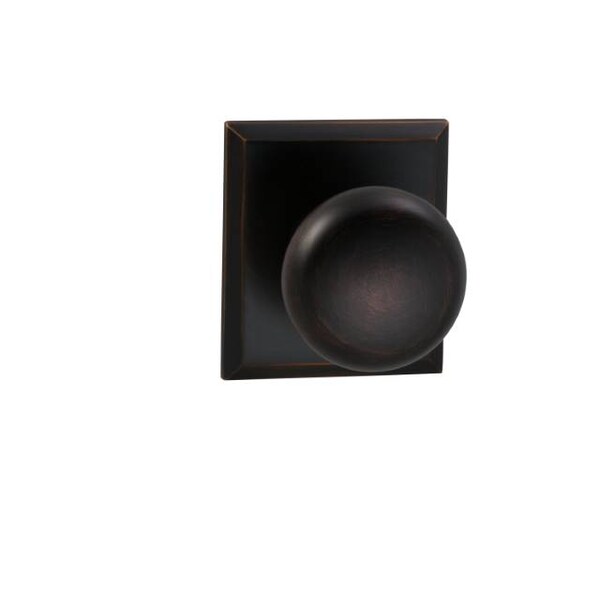 Omnia Knob Rectangular Rose Pass Knob 2-3/8" BS Full Lip Tuscan Bronze 458 458RT/238F.PATB - main
