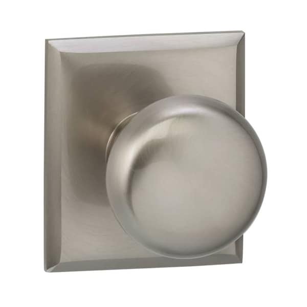 Omnia Knob Rectangular Rose Pass Knob 2-3/8" BS T Strike Satin Nickel 458 458RT/238T.PA15 - main