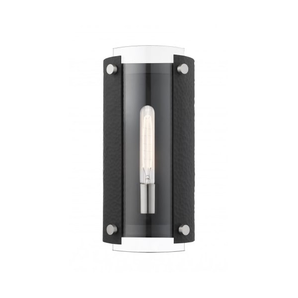 Livex Lighting Black with Brushed Nickel Accents Sconce 45990-04 - main