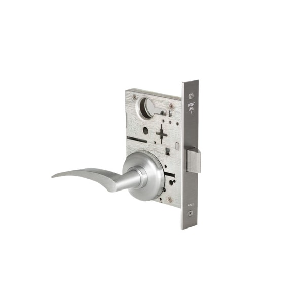 Best Mortise 45H Lock, Passage, Lever, Rose, Satin Chrome, LH