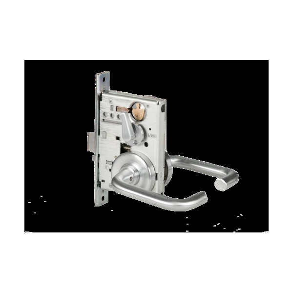 Best Mortise 45H Lock, Entry, Lever, Rose, Satin Chrome, LH