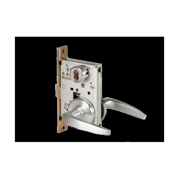 Best Mortise 45H Lock, Dormitory, Lever, Rose, Satin Chrome AM, RH