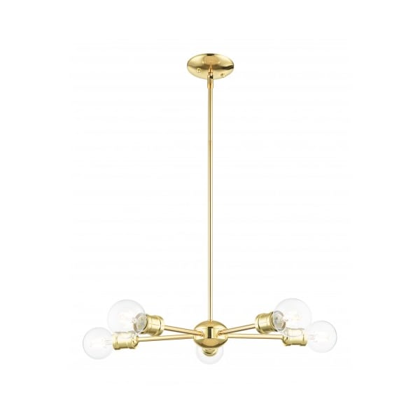 Livex Lighting Polished Brass Chandelier, 5 Light 46135-02 - main