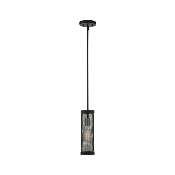 Livex Lighting Black with Brushed Nickel Accents Pendan 46211-04 - main