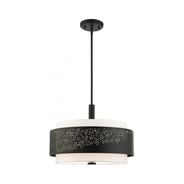 Livex Lighting Black Chandelier, 4 Light 46254-04 - main