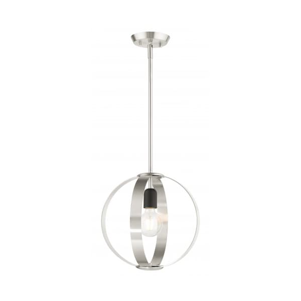 Livex Lighting Brushed Nickel Pendant, 1 Light 46413-91 - main