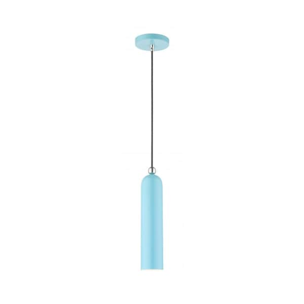 Livex Lighting Shiny Baby Blue Pendant, 1 Light 46751-74 - main