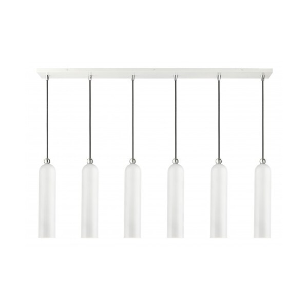 Livex Lighting Shiny White FinishLinear Pendant, 6 Light 46757-69 - main