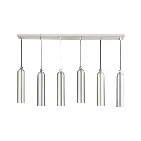 Livex Lighting Brushed Nickel Linear Pendant, 6 Light 46757-91 - main