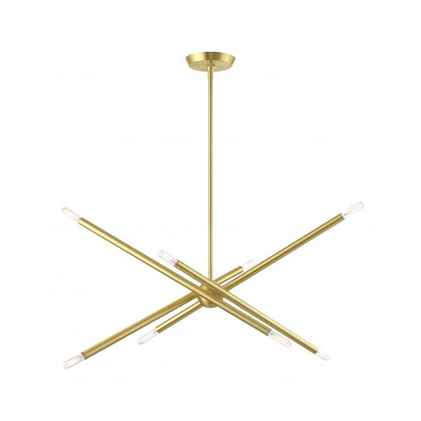Livex Lighting Satin BrassChandelier, 8 Light 46778-12 - main