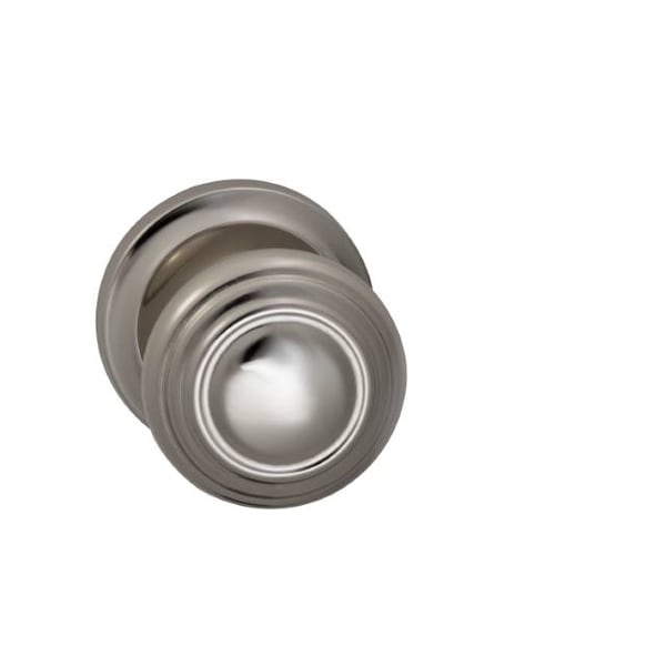 Omnia Knob 2-5/8" Rose Pass 2-3/8" BS T 1-3/4" Doors Bright Nickel 472 472/00B.PA14 - main