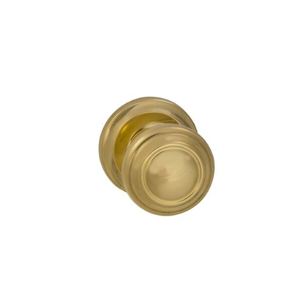 Omnia Knob 2-5/8" Rose Priv 238BS Full Lip 1-3/8" Doors ULQ Bright Brass 472 472/00F.PR3A