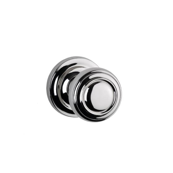 Omnia Knob 2-3/16" Rose Pass 2-3/8" BS T 1-3/4" Doors Bright Chrome 472 472/55B.PA2 - main
