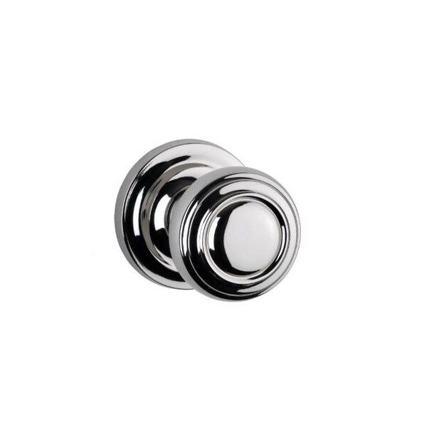 Omnia Knob 2-3/16" Rose Pass 2-3/4" BS T 1-3/4" Doors Bright Chrome 472 472/55C.PA2 - main