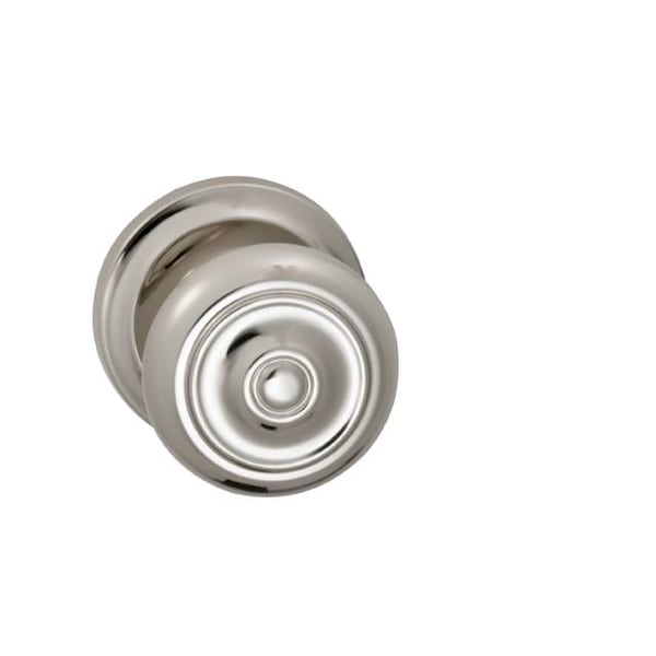 Omnia Knob 2-5/8" Rose Priv 2-3/8" BS T 1-3/8" Doors Bright Nickel 473 473/00.PR14