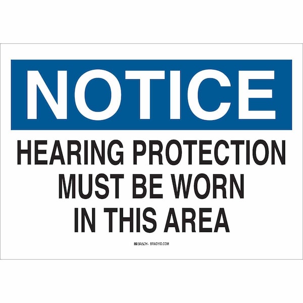Brady Sign, Notice, 10X14", Bl/Bk/Wht, Eng, 25491 25491 - main