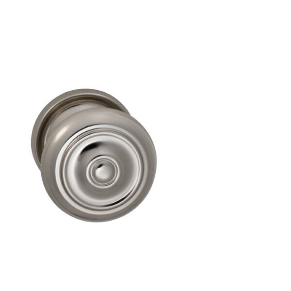 Omnia Knob 2-3/16" Rose Pass 2-3/4" BS T 1-3/4" Doors Bright Nickel 473 473/55C.PA14