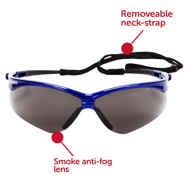 Kleenguard V30 Nemesis Safety Glasses, Anti-Fog & Anti-Scratch
