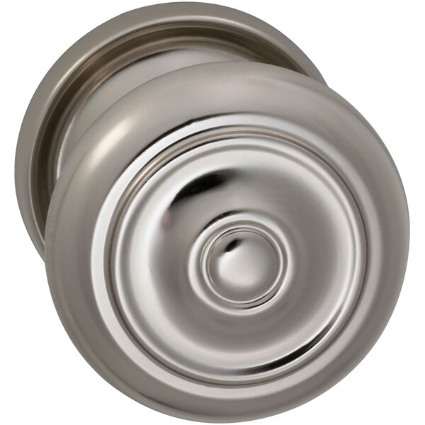 Omnia Knob 2-3/16" Rose Pass 2-3/8" BS T 1-3/8" Doors Bright Brass 473 473/55.PA1