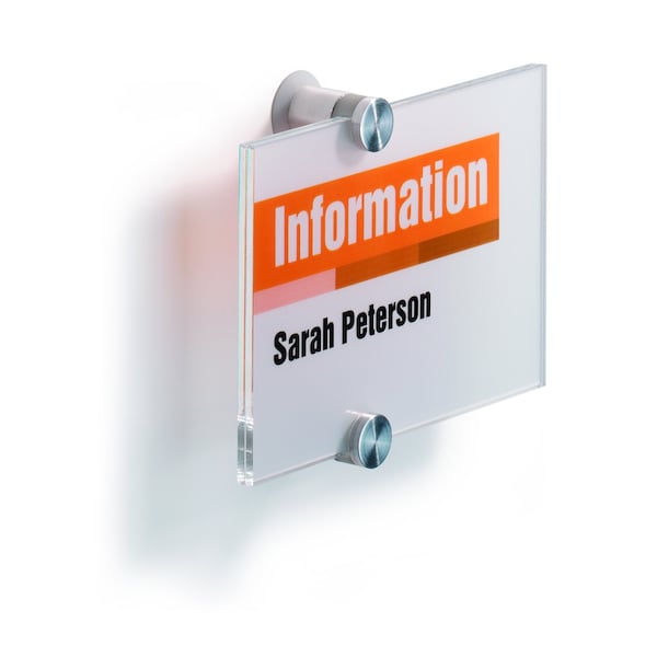 Durable Office Products Crystal Sign, 5-7/8"Wx4-1/8"H 482119 - main