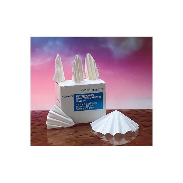 Vwr Scientific Filter 315 Crepe Flute 12.5CM 100/PK 28331026 Zoro