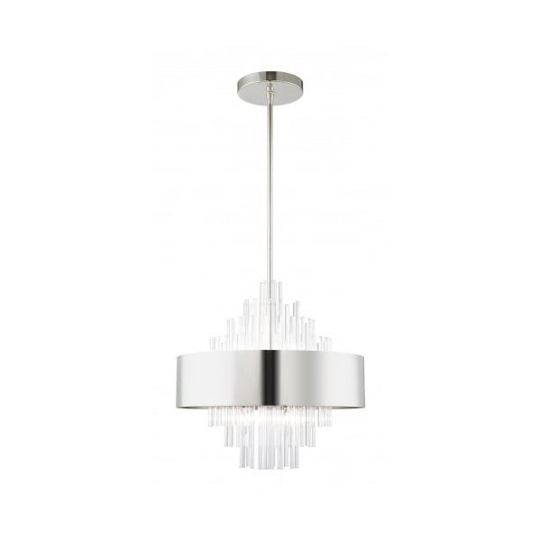 Livex Lighting Polished Nickel Pendant Chandelier, 8 Lig 48874-35 - main