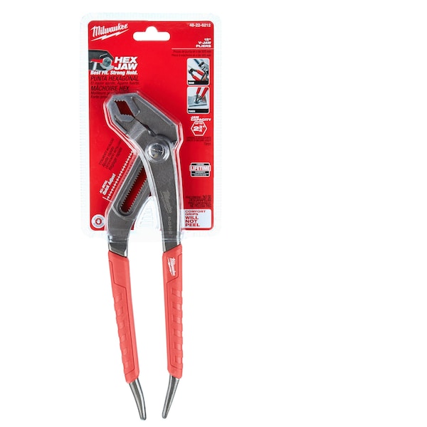 Milwaukee Tool 12" Comfort Grip HexJaw Pliers 48226212 Zoro