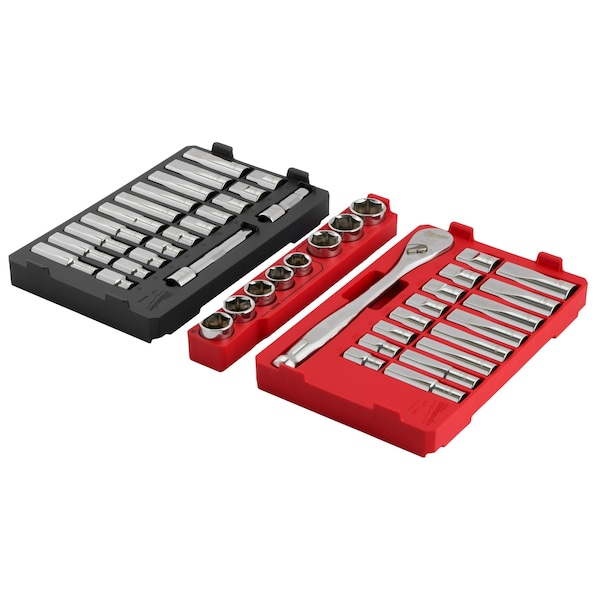 MILWAUKEE Mechanic Hand Tool Set,1/2 in Drive Size (48-22-9487) | Zoro