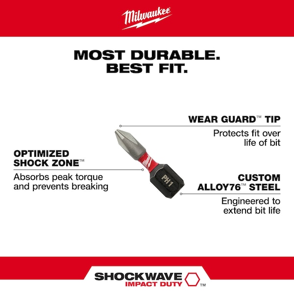 Juego de brocas para destornillador SHOCKWAVE Impact Duty™ de 32 piezas Juego de brocas para destornillador SHOCKWAVE Impact Duty™ de 32 piezas