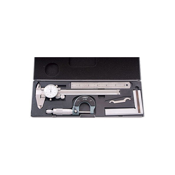 Hhip 4 Piece Machinist's / Student's Kit With 6" Dial Caliper 4902-0004 - main