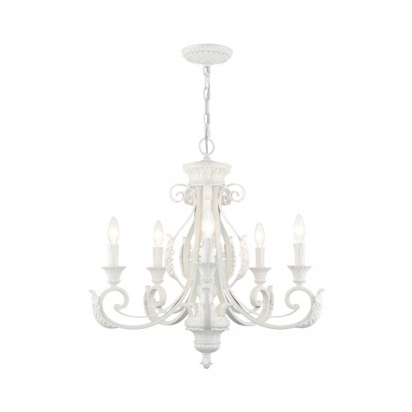 Livex Lighting Shiny White Chandelier, 5 Light 49065-69 - main