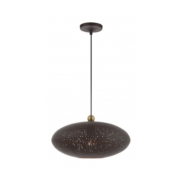Livex Lighting Bronze with Antique Brass Accents Pendan 49102-07 - main