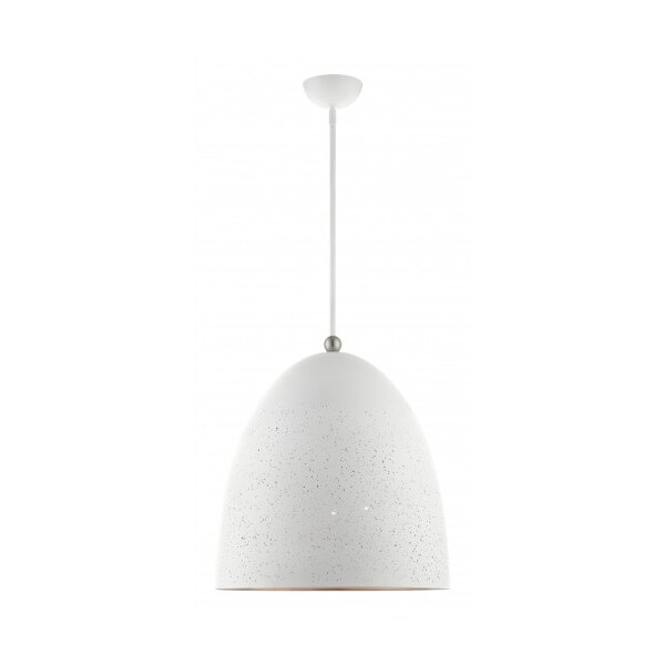 Livex Lighting White with Brushed Nickel Accents Pendan 49110-03 - main