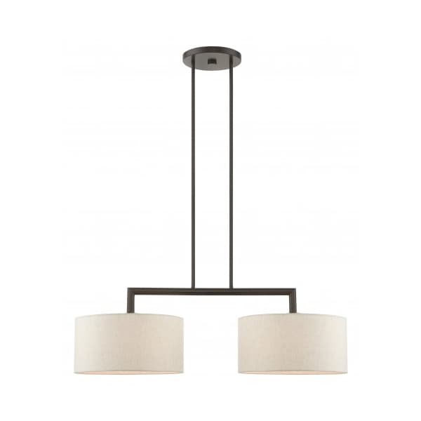 Livex Lighting English BronzeLinear Chandelier, 2 Light 49292-92 - main