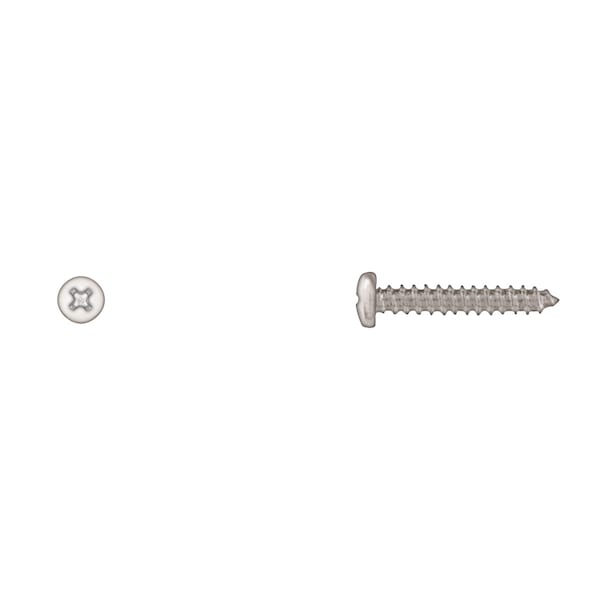 Disco Sheet Metal Screw, #8 x 1 in, Zinc Plated Pan Head Phillips Drive 493PK - main