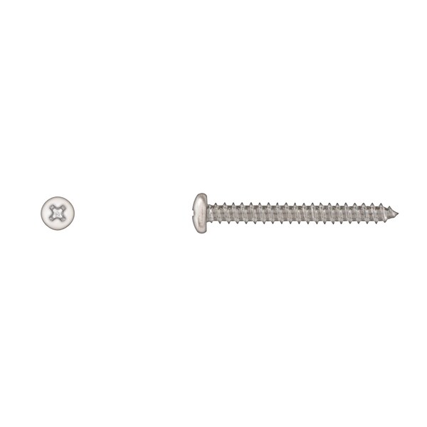 Disco Sheet Metal Screw, #8 x 1-1/2 in, Zinc Plated Steel Pan Head Phillips Drive 494PK - main