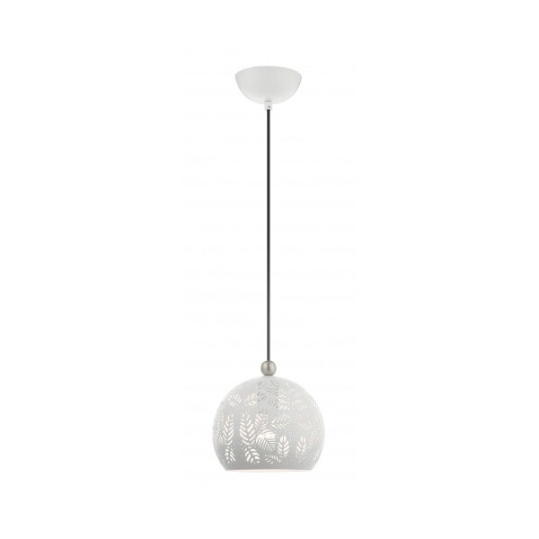 Livex Lighting White with Brushed Nickel Accents Pendan 49541-03 - main
