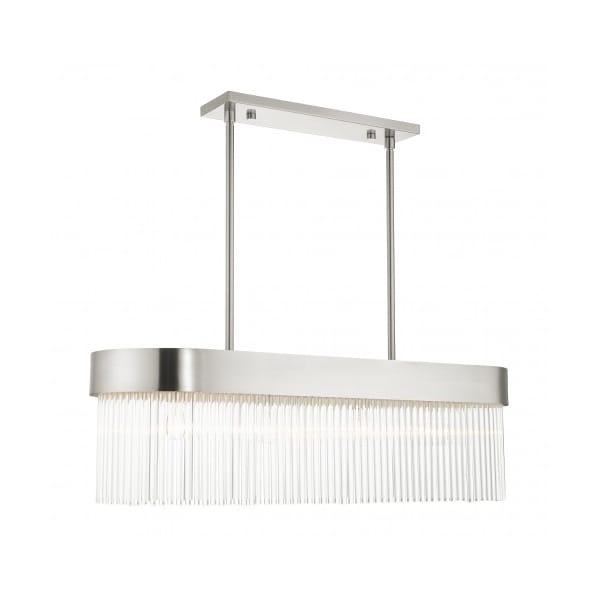 Livex Lighting Brushed Nickel Chandelier, 4 Light 49826-91 - main