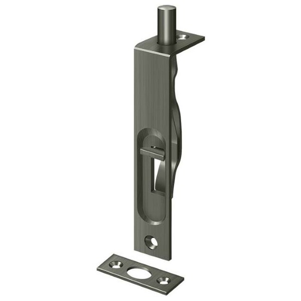 Deltana Flush Bolt, Heavy Duty Antique Nickel 4" 4FBS15A - main