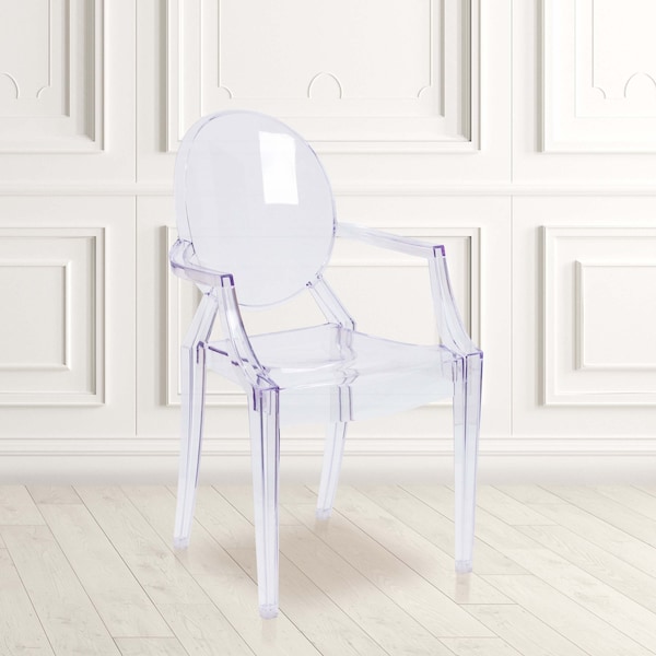 Flash Furniture Max 4 Pack Ghost Chair with Arms in