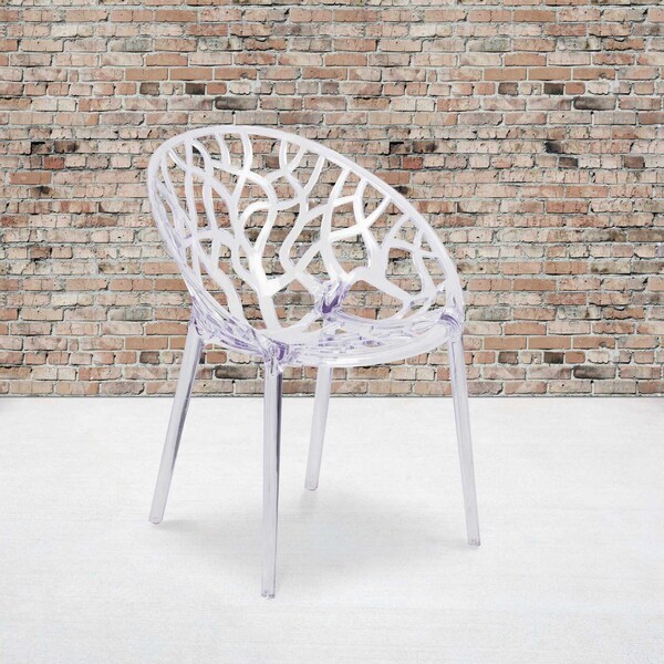 Flash Furniture Specter Series Transparent Stacking Side Chair, PK4 4-FH-156-APC-GG - main