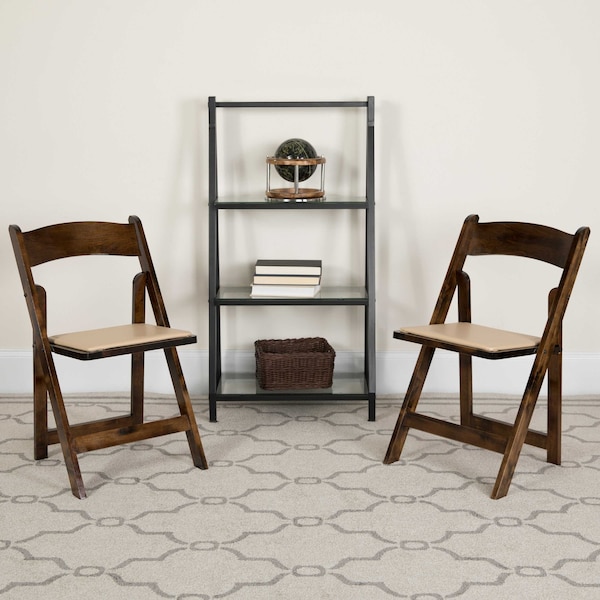 Flash Furniture Fruitwood Folding Chair, PK4 4-XF-2903-FRUIT-WOOD-GG - main