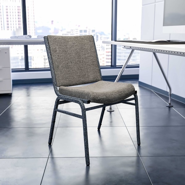 Flash Furniture HERCULES Series Heavy Duty Gray Fabric Stack Chair, PK4 4-XU-60153-GY-GG - main