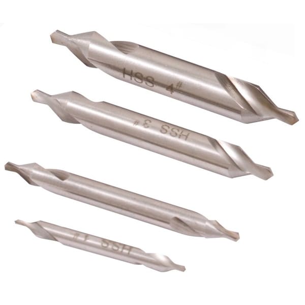Hhip High Speed Steel Center Drill Set #1-#4 4Piece 5000-0019