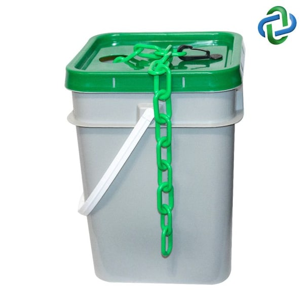 Mr. Chain Green Plastic Chain Pail 1"(#4, 25 mm)x 10004-P - main