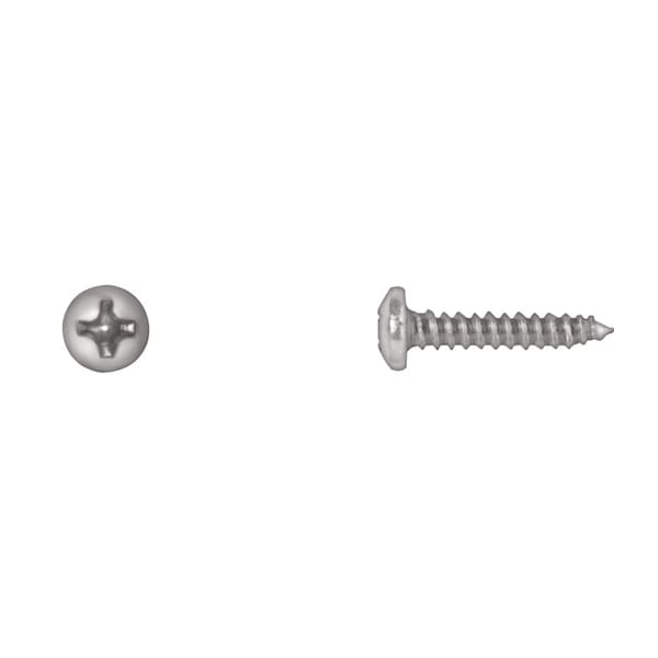 Disco Sheet Metal Screw, #12 x 1 in, Zinc Plated Steel Pan Head Phillips Drive 501PK - main
