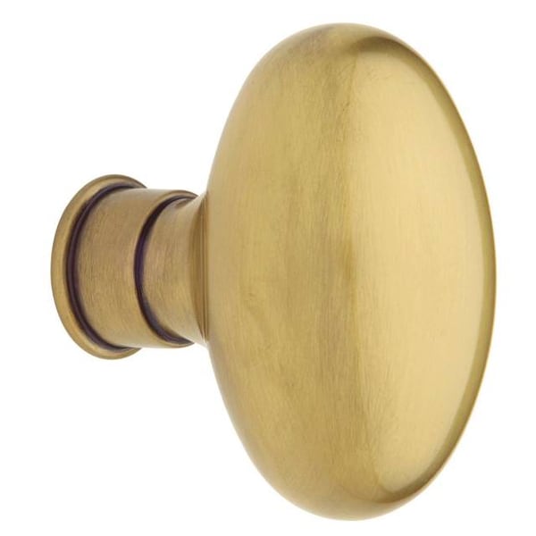 Baldwin Estate Knob Satin Brass with Brown Door Knobs Satin Brass with Brown 5025 5025.060.IMR