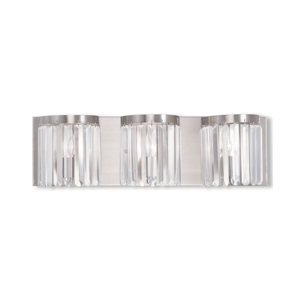Livex Lighting Ashton 3 Light Brushed Nickel ADA Bath Vanity 50533-91 - main