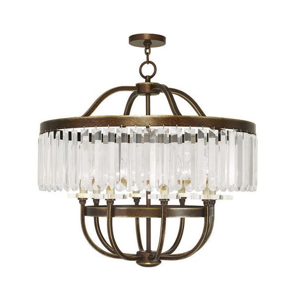 Livex Lighting Ashton 8 Light Hand Painted Palacial Bronze Chandelier 50548-64 - main